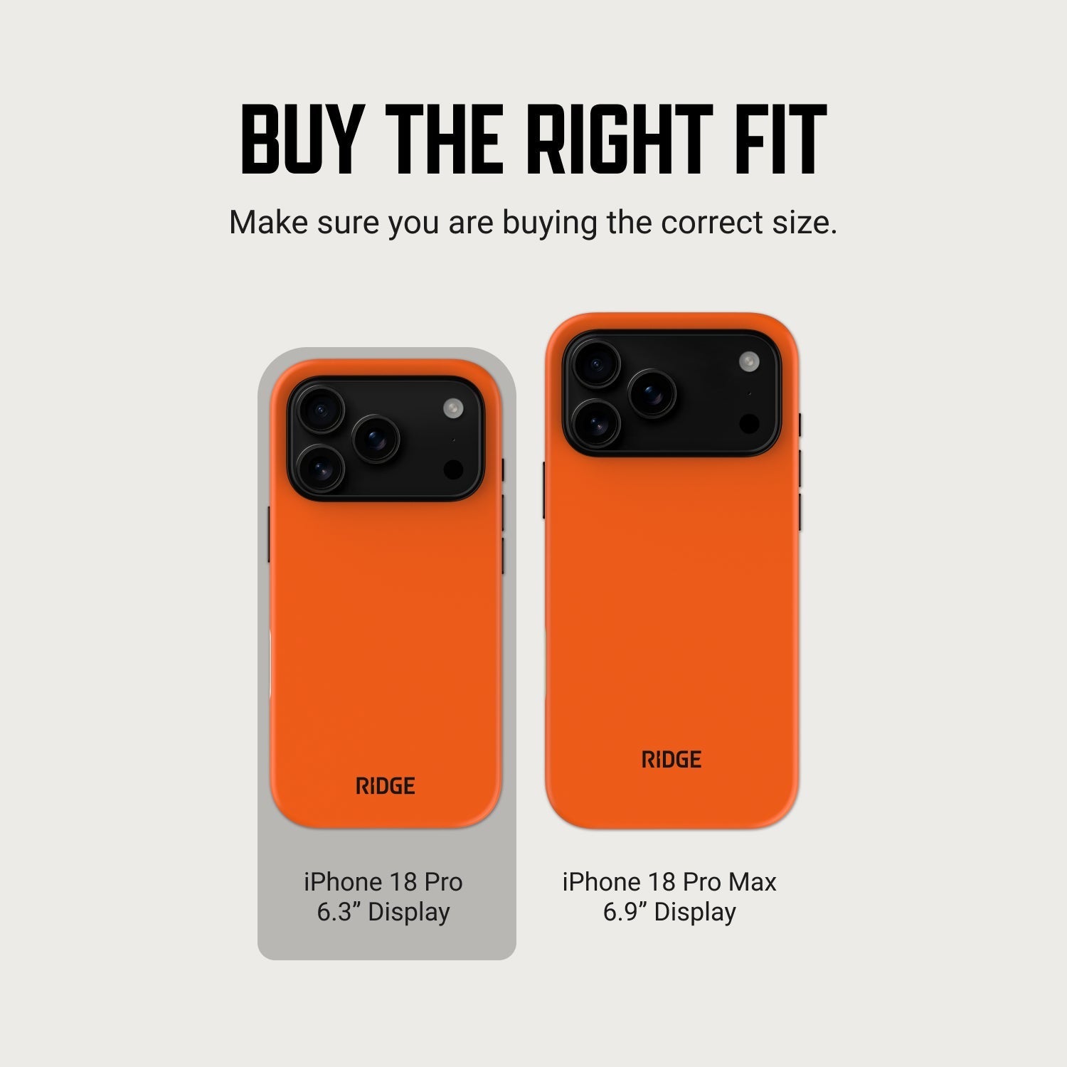 Ridge Phone Case - iPhone 18 Pro - Basecamp Orange
