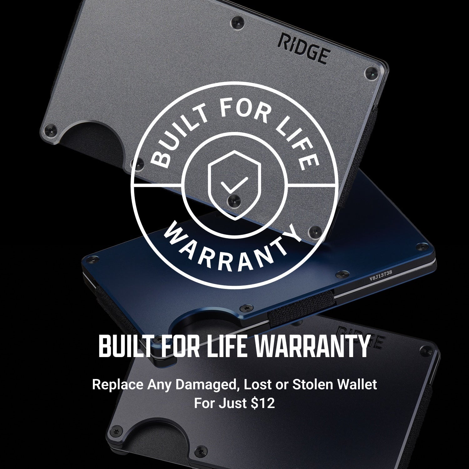Ridge Wallet for MagSafe + Power Bank - Gunmetal + Matte Black